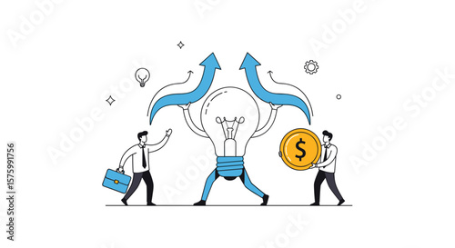 Business Growth Through Innovation And Financial Investment Driving Success And Profitability Together