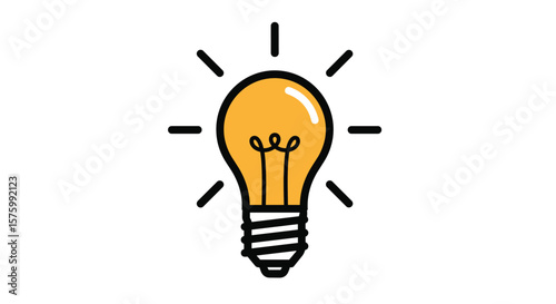 Bright Idea Illumination Concept Representing Innovation and New Insights with a Shining Lightbulb Symbolizing Creativity and a Spark of Genius