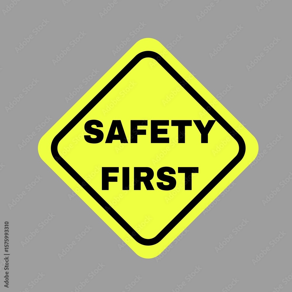 Obraz premium yellow caution sign