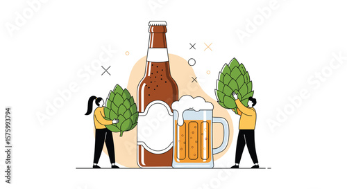 Craft Beer Brewing Process From Hops Ingredients To Frothy Drink