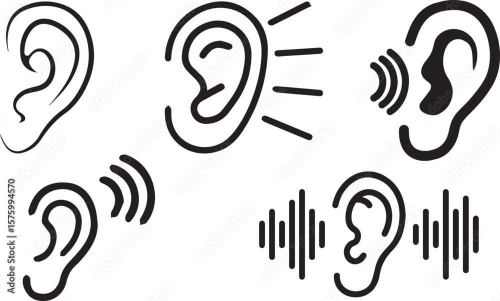 Obraz premium ear vector