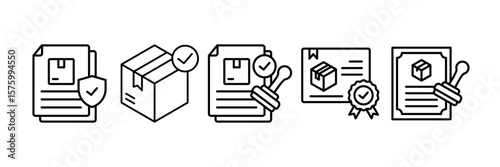 Quality Assurance Icon Set Multiple Style Collection, Containing design Quality, Product Checkmark, Certification, Quality Check, 