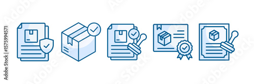 Quality Assurance Icon Set Multiple Style Collection, Containing design Quality, Product Checkmark, Certification, Quality Check, 