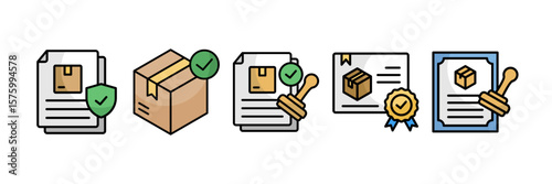 Quality Assurance Icon Set Multiple Style Collection, Containing design Quality, Product Checkmark, Certification, Quality Check, 