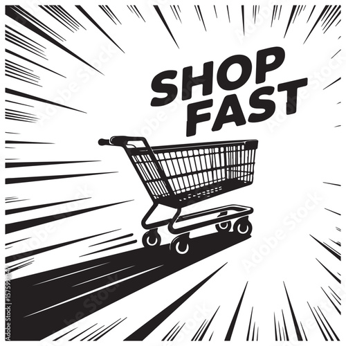 Shopping cart speed motion fast