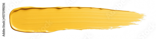 Bright yellow paint stroke, smooth texture, artistic background, vibrant color, creative design, abstract art
