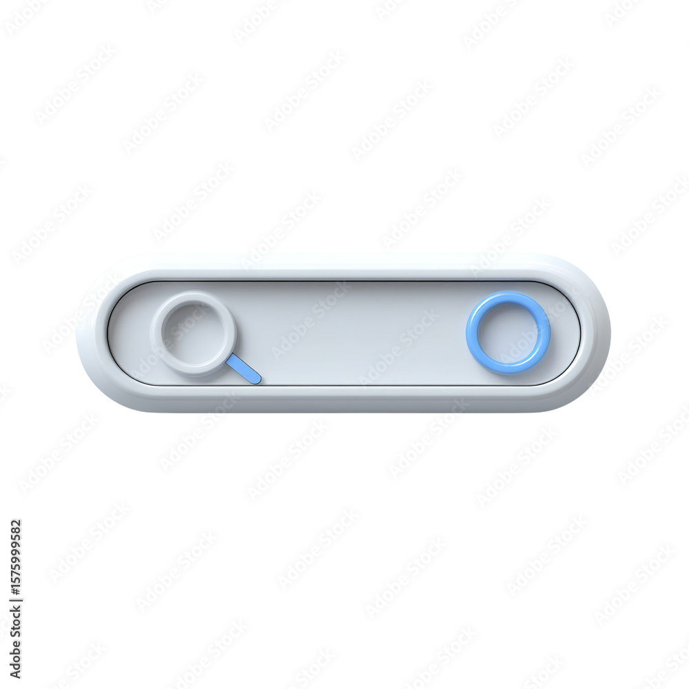 Sleek search bar interface with magnifying glass icons on a clean black background Sleek search bar interface with magnifying glass icons on a clean black background