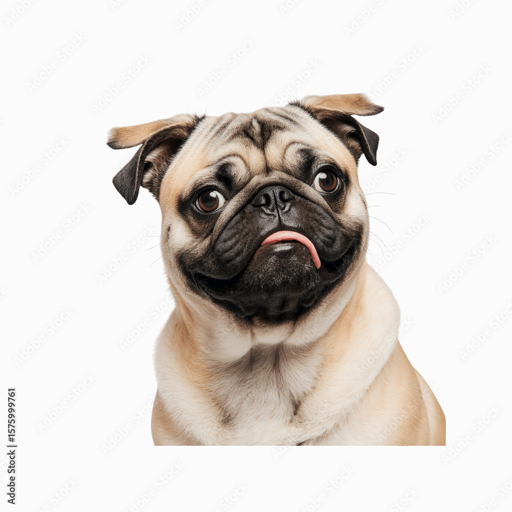 Fototapeta premium Happy Pug Portrait