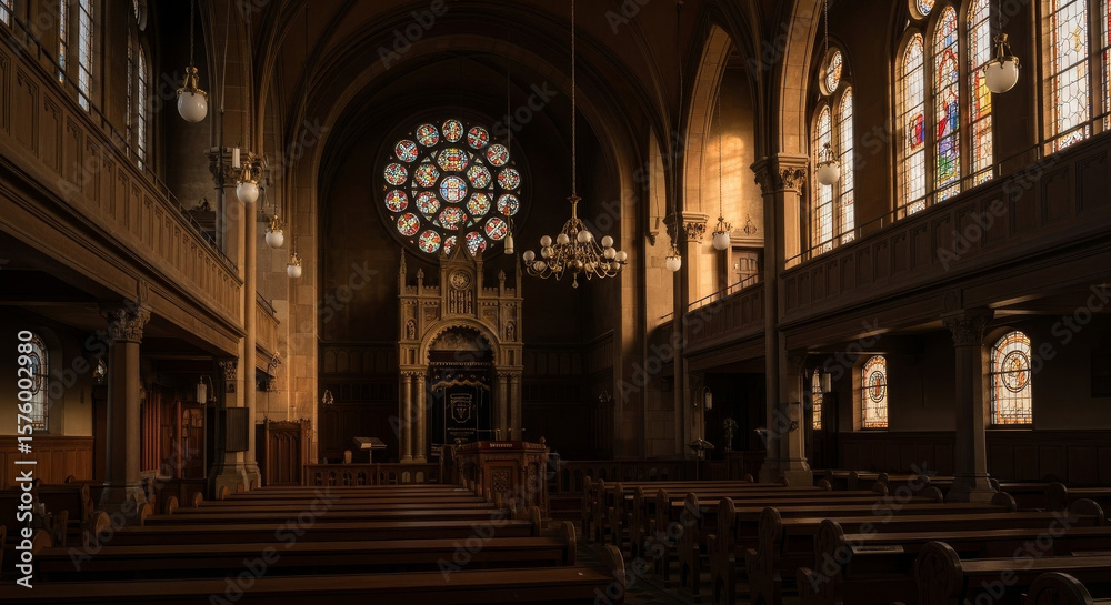 Obraz premium Synagogue at Sunset