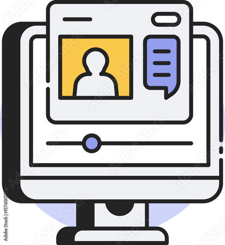  Live Content Illustration Icon