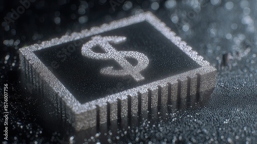 Dollar Chip Circuit Board Finance Technology