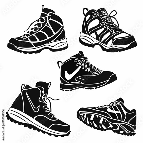 sport shoes vector illustration