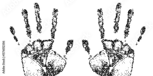 Hand isolated on white background. vector illustration