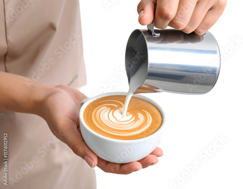 Wallpaper Mural Latte art creation in progress Torontodigital.ca