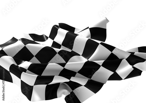 flag finish race sport 3d c...