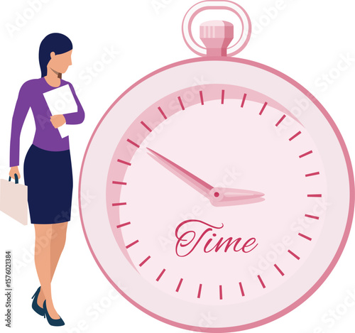 A working women is works on time