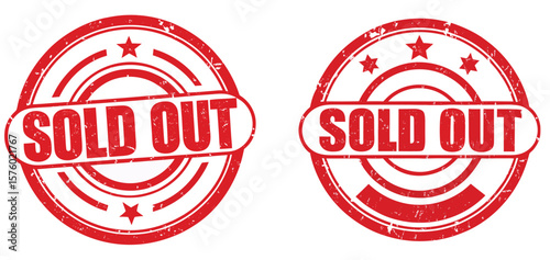Sold Out Stamp Set Images - Unavailable & Fully Booked Seals