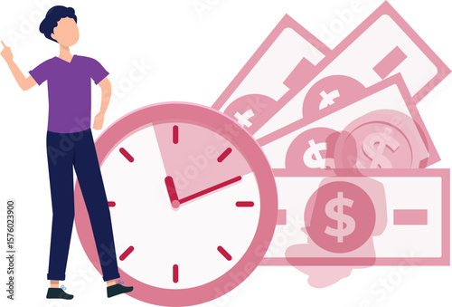 The boy is dancing to get money on time.