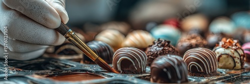 Crafting exquisite chocolate confections in a gourmet kitchen during an afternoon workshop