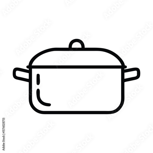 Roasting pan line art victor design silhouette illustration