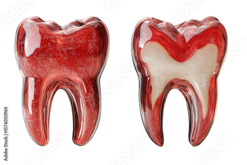 White tooth in dental concept 3d rendering PNG

