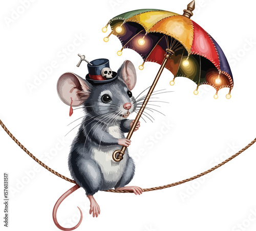 ghost rat for Halloween illustration premium quality