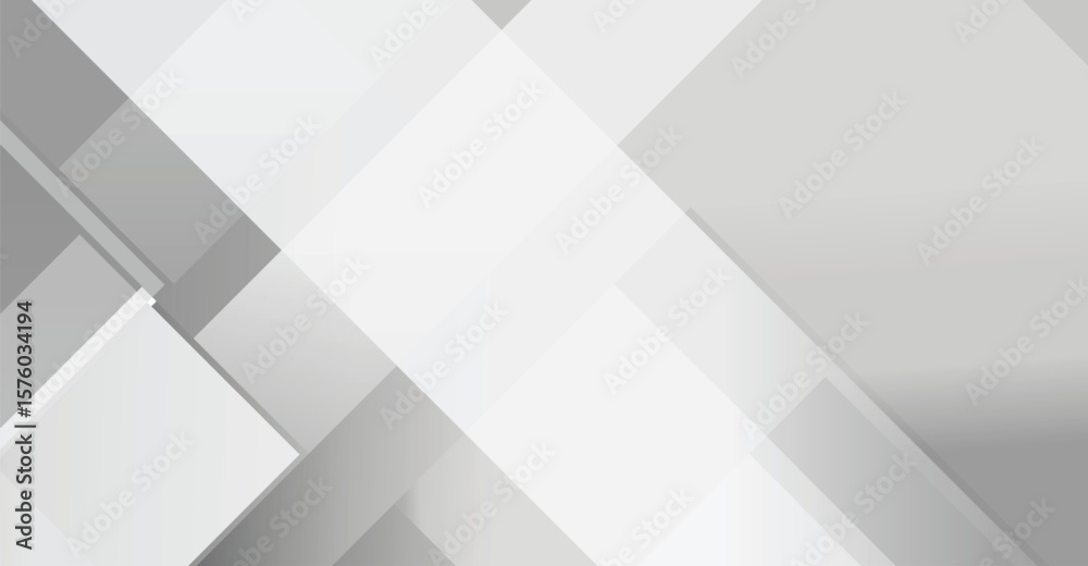 Obraz premium Abstract geometric composition featuring overlapping translucent and opaque shapes in shades of gray.