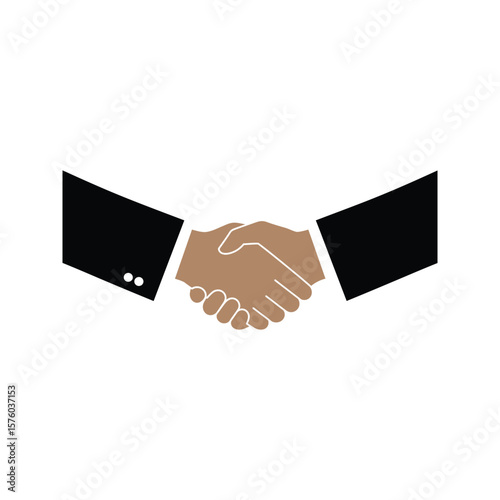 Simple Handshake Icon Agreement Partnership Deal Collaboration Graphic