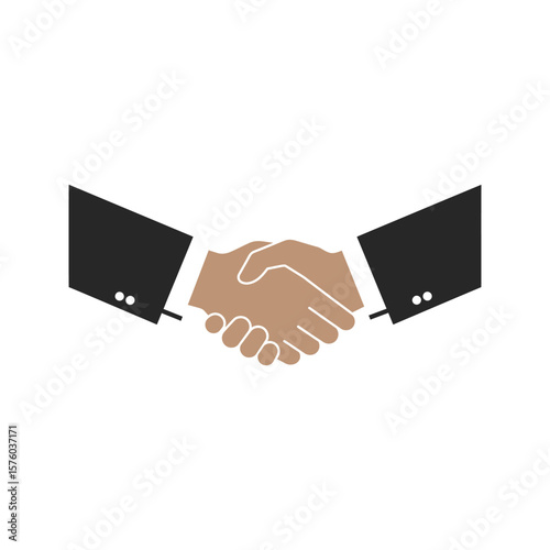 Simple Handshake Icon Agreement Partnership Deal Collaboration Graphic