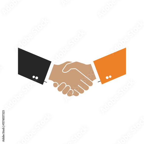 Simple Handshake Icon Partnership Deal Agreement Collaboration Illustration