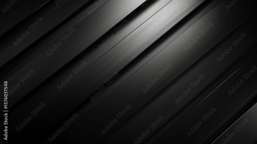 Obraz premium 斜めに走る黒の光沢ラインの高級感ある抽象背景