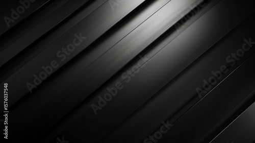 斜めに走る黒の光沢ラインの高級感ある抽象背景