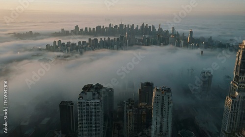 misty morning in the morning