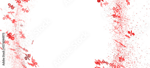 Wallpaper Mural Abstract background with red percentage symbols. Perfect for sales promotions, discounts, and marketing materials. Torontodigital.ca