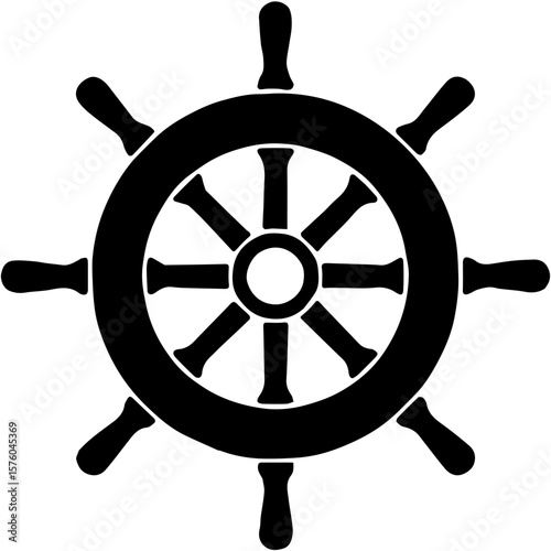 ship steering wheel,ship wheel steering icon vector illustration,Ship steering wheel set. Boat steering wheels icon black silhouette, outline vector illustration