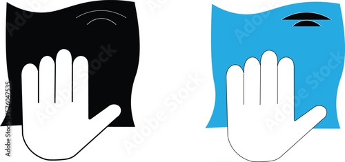 Cleaning cloth Simple vector icons