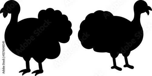 Turkey vector, Vector of Turkey, A set of Turkey animal art designs, Turkey icon isolated