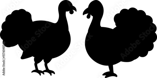 Turkey vector, Vector of Turkey, A set of Turkey animal art designs, Turkey icon isolated