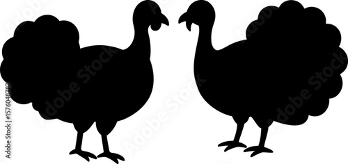 Turkey vector, Vector of Turkey, A set of Turkey animal art designs, Turkey icon isolated