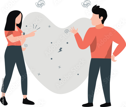 Two lovers are fighting