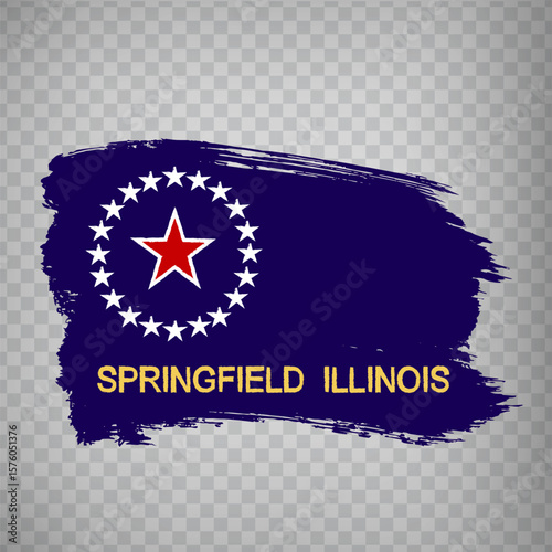 USA; Madison; flag; United States; brush strokes; vector; isolated; blank; state; outline; city; american; North America; America; State of Illinois; capital; city of Illinois; abstract; icon; graphic