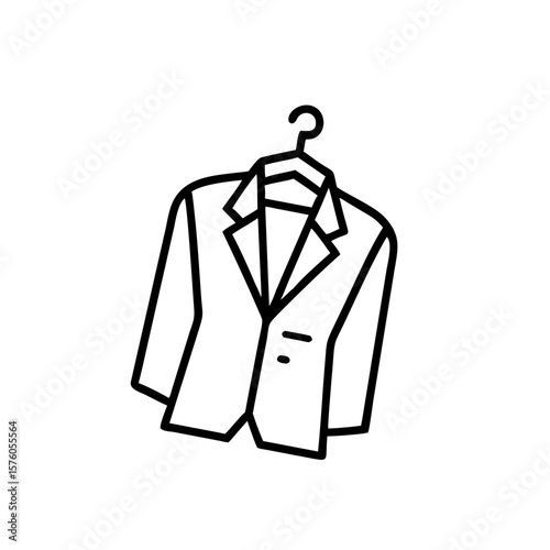 Suit on a hanger  flat icon for apps and websites