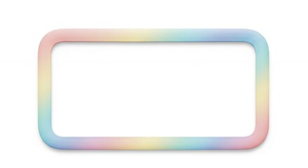Colorful Rainbow Gradient Rectangular Frame