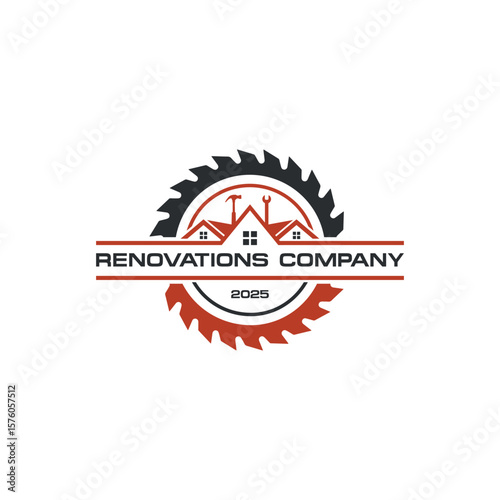 House renovation and remodeling logo.