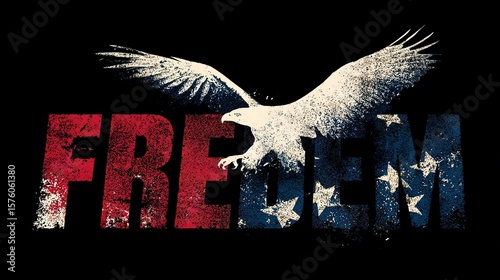 A distressed graphic of the word 