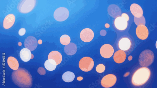 Soft Horizon Dark blue bokeh background isolated watercolor vector illustration svg