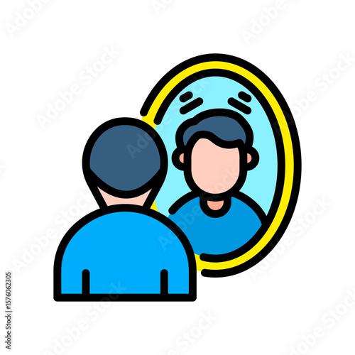 Reflection lineal color icon