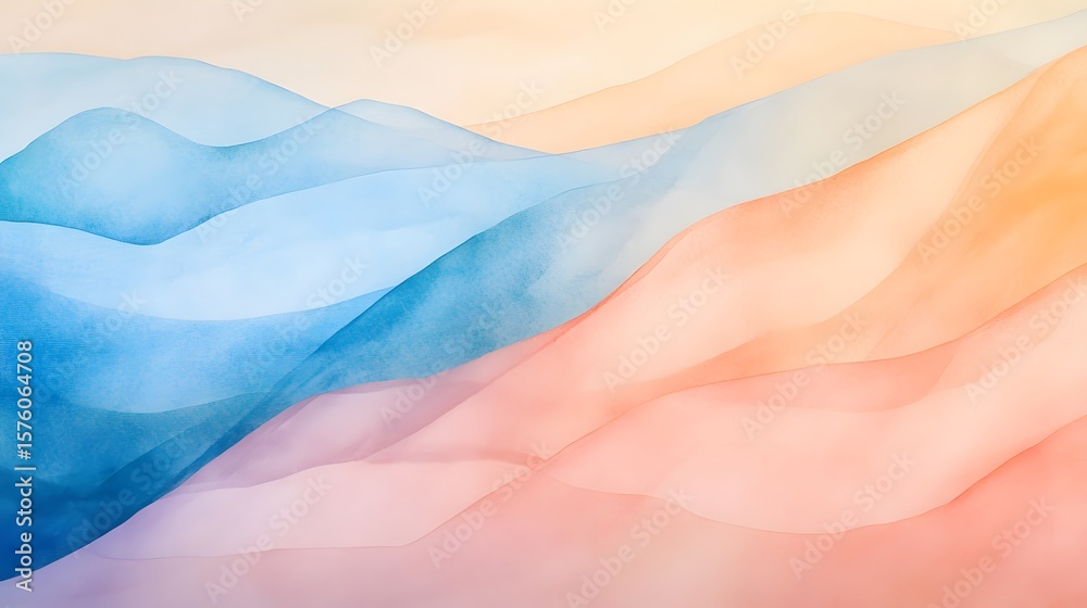 Obraz premium Gentle, layered hues create a tranquil landscape.