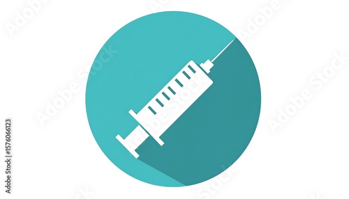 Syringe icon in teal circle