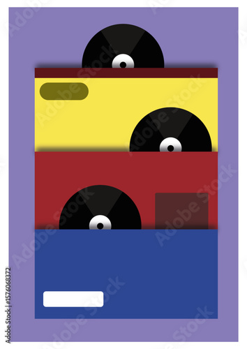 Vinyil Album retro and vintage